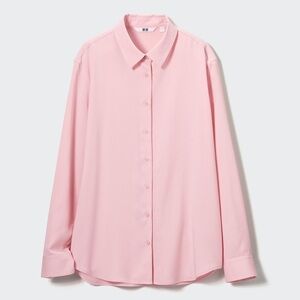 Uniqlo Button-Down Long Sleeve Top in Pink - Size S